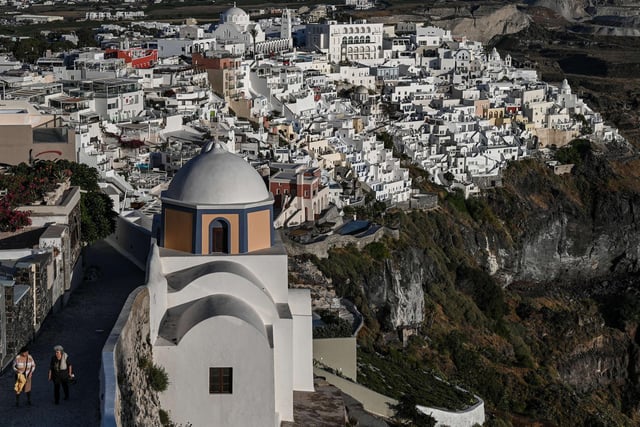 Explore Santorini along winding cobblestone roads, rugged dirt paths and many, many steps. Discover ancient ports, local churches and abandoned Baths across the landscape. Expect endless photo opportunities, upmarket hotels and pretty restaurant terraces whilst exploring the picturesque isle.