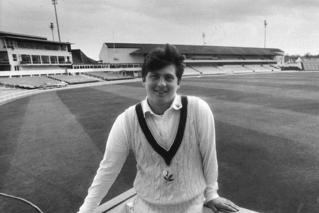 A fresh faced Darren Gough who was set to make his debut for Yorkshire CC. He is pictured at Headingley in April 1989.