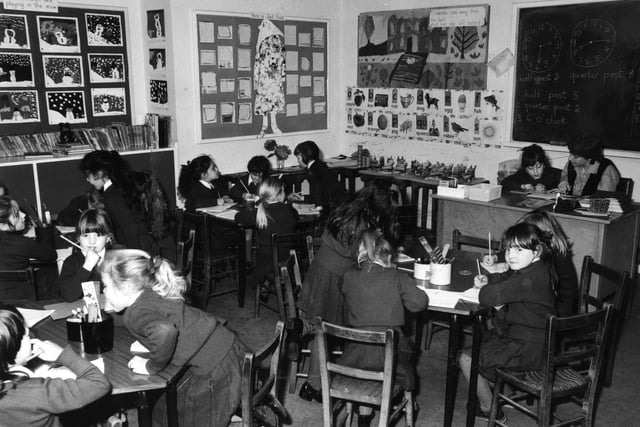 Pupils hard at work in the classroom pictured by our photographer in October 1989.  But at which school? Any ideas?