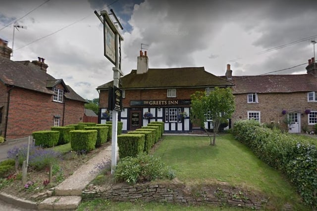 The Greets Inn.
47 Friday Street Warnham, Horsham RH12 3QY.
A 4.5 star rating from Trip Advisor with one reviewer calling it "first class".
Photo from Google Maps street view.