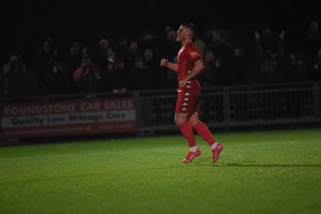 Action and goal celebrations from Worthing's 3-1 Isthmian premier win over Folkestone at Woodside Road / Picture: Marcus Hoare