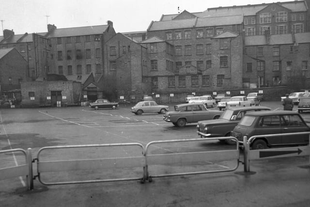 One of Northampton's car parks in 1966 - our historian thought this may have been behind St Michael's Road