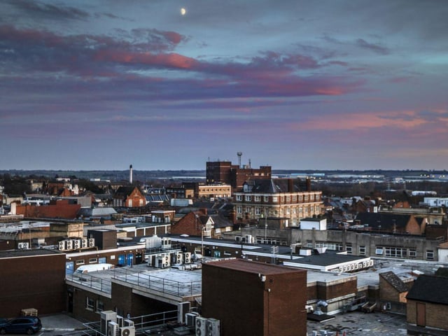 The view from the Grosvenor Centre car park in 2020
