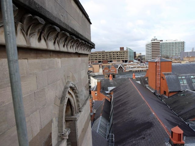 The view of the town's car parks from Guildhall
