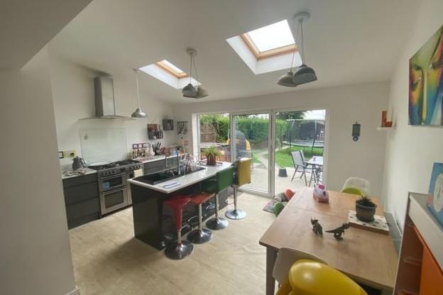 This three-bedroom terraced house has an impressive kitchen/diner extension with bi-fold doors to that all-important garden. According to the blurb, there's stunning views of the fields to the rear, two large patio areas and a Sundance hot tub. To arrange a viewing call Strike on 0113 482 9379