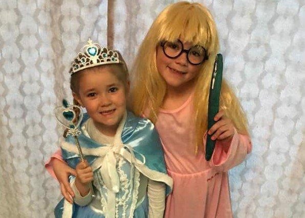 Bekkie Mcbrayne sent in this picture of Elsa and Sophie from The BFG
