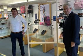 Peter McVeigh MD Donaghys with NI Sec of State Brandon Lewis MP
