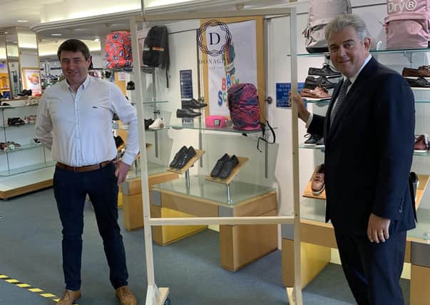 Peter McVeigh MD Donaghys with NI Sec of State Brandon Lewis MP