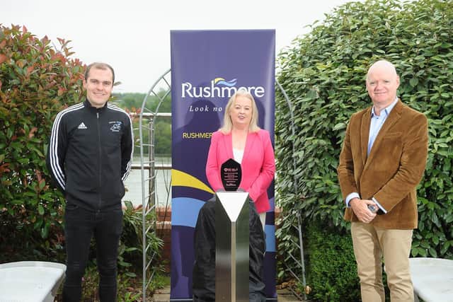 Runner Up Sportsman of the Year - Mark Downey, presented by Edith Jamison, ABC Sports Forum and Martin Walsh, Rushmere Shopping Centre