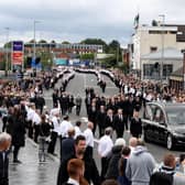 Bobby Storey's funeral took place in west Belfast. Photo Pacemaker Press