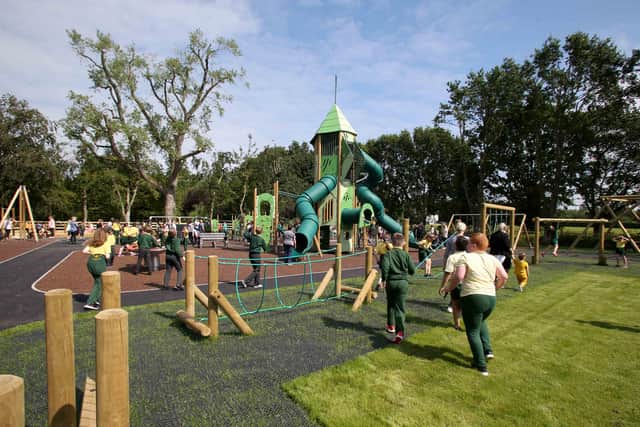 Armagh City, Banbridge and Craigavon Borough Council’s brand new £250,000 district play park in Tannaghmore Gardens.