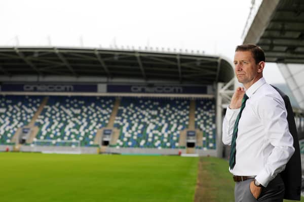 Northern Ireland manager Ian Baraclough hopes to face Stephen Kenny's Republic of Ireland side, in Belfast, in November,