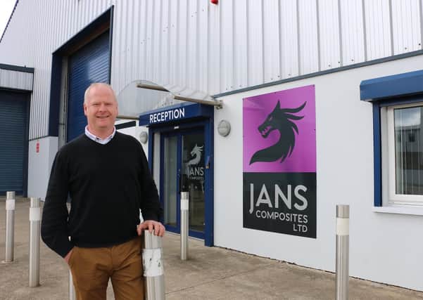 CEO of Jans Composites, Ronan Hamill, pictured outside their new facility in Antrim