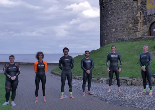 Kate Delaney, Judith McLaughlin, Matthew Wilson, Caolan McLaughlin, Johnny Stewart and Stephen McComb are taking the cross-lough challenge on July 25.