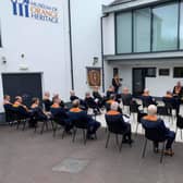 County Armagh Grand Orange Lodge held a short, socially distanced Twelfth Commemoration at the "Museum of Orange Heritage", Sloan's House, Loughgall, on Monday.
