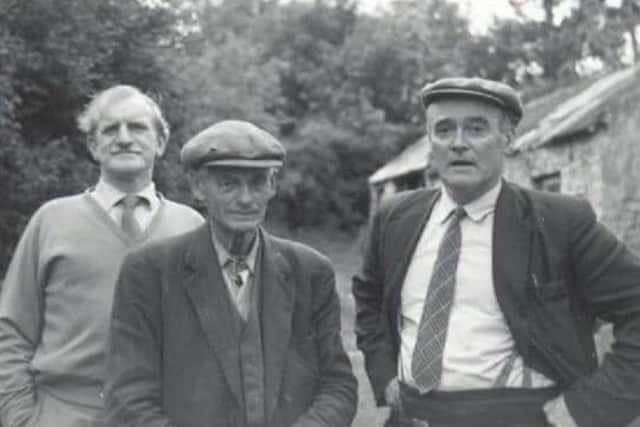 Sam Hanna Bell and Michael J Murphy pictured alongside George Barnett of Owenreagh, Draperstown. Picture courtesy of Graham Mawhinney