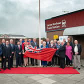 Marking Red Ensign Day at Larne Harbour in 2019.