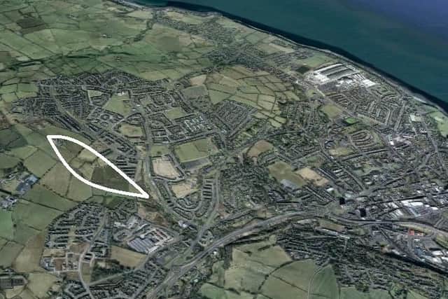 A very rough indication of where the houses are planned for