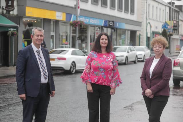Rural Affairs Minister Edwin Poots, Karen Steele,, Tourism, Town Centre and Regeneration manager for Antrim and Newtownabbey Borough Council  and Communities Minister Carál Ní Chuilín.