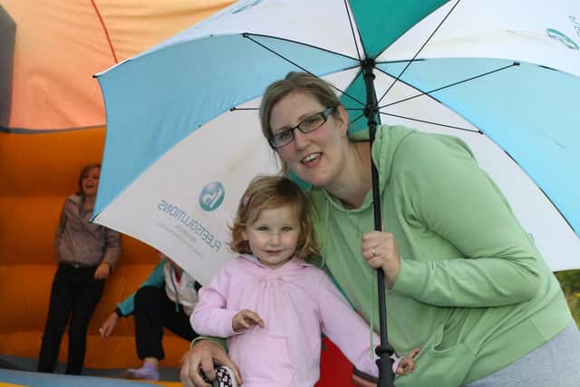 Grace and Ruth Robinson from Islandmagee pictured at the Whitehead Festival family fun day in 2009.   CT32-477RM