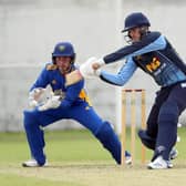 Wicketkeeper Jamie Gibson in action against Carrick