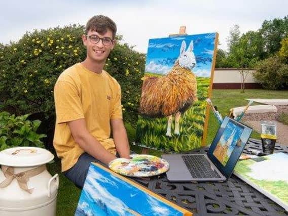 Steven McLeister, a local artist who used his funding for a laptop to assist with the expansion of his arts business, Precisely Painted.