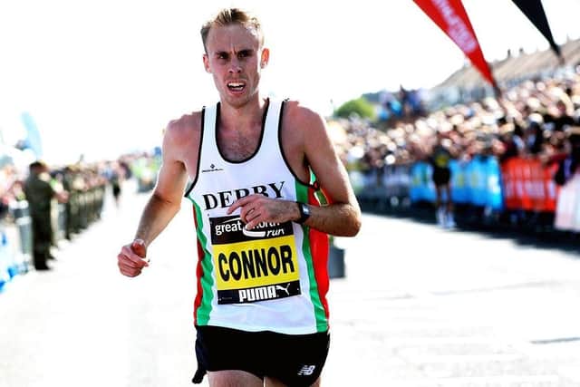 Ben Connor - British International and fastest man in the race in 61.11. Winner of the Murcia Half marathon 2020 and 8th in the Barcelona Half Marathon 2020 in a time of 61.34.