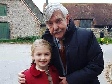 Aoibhine McFlynn  pictured with Tom Courtenay who plays Mr Sullivan.