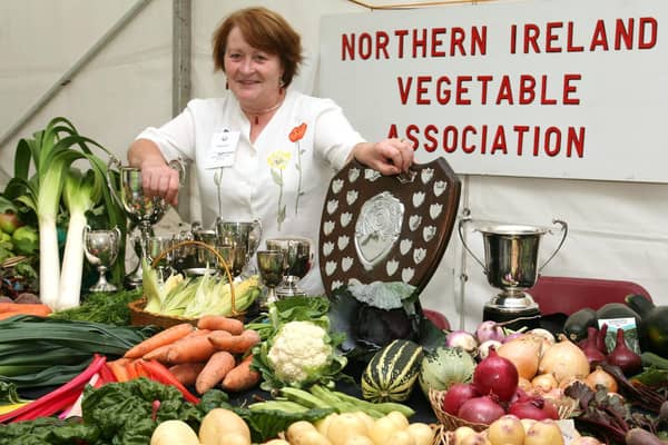 Magi Gardiner a committee member of the NI Vegetable Association at the Garden Gourmet even in Botanic Gardens in September 2007. Picture: Bernie Brown/News Letter archives