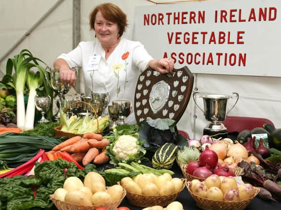 Magi Gardiner a committee member of the NI Vegetable Association at the Garden Gourmet even in Botanic Gardens in September 2007. Picture: Bernie Brown/News Letter archives