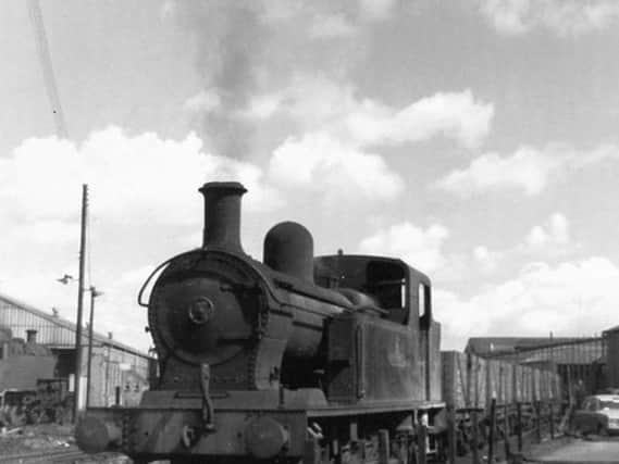 Pictured in the July 1968 is former Sligo Leitrim & Northern Counties 0.6.4T 'Lough Erne' (UTA/NIR No 27) shunts open wagons about the yards at York Road, Belfast