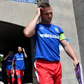 Linfield captain Jamie Mulgrew in Switzerland. Pic courtesy of UEFA.