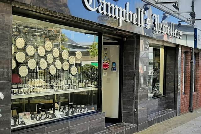 Cash and jewellery were taken in an armed robbery at Campbell's Jewellers, Church Lane, on Saturday afternoon. INPT33-212.Photo by Tony Hendron.