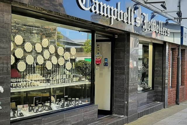 Cash and jewellery were taken in an armed robbery at Campbell's Jewellers, Church Lane, on Saturday afternoon. INPT33-212.
Photo by Tony Hendron.