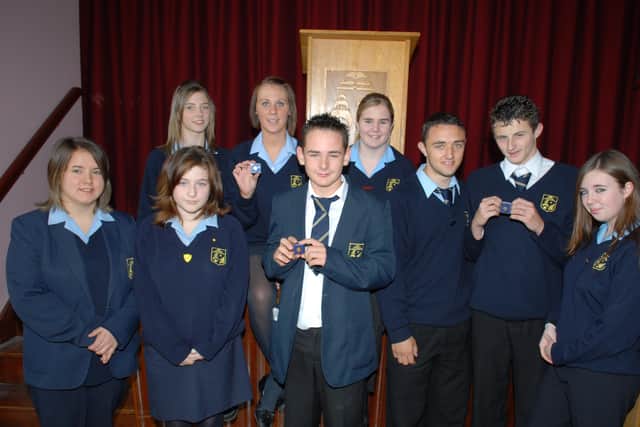 Sports award winners pictured at the Larne High School. LT44-317-PR