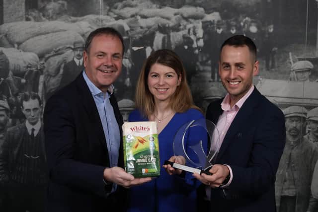 Mark Gowdy, Sales and Marketing Manager White's Oats, Danielle McBride Brand Manager White's Oats and Stuart Best, Business Development Manager for White's  Oats.