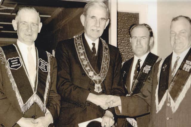 Office bearers of RBP 131 pictured with Sir Norman Stronge in 1967