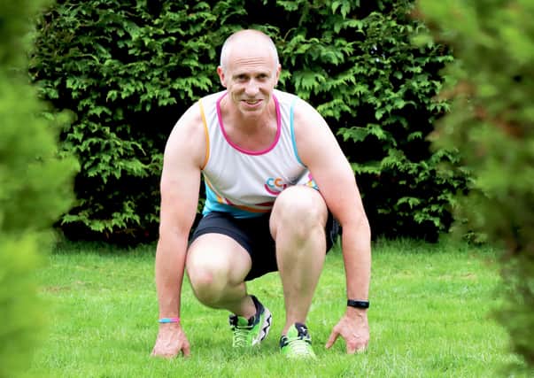 Barry Mairs, Managing Director of Antrim-based, GBS Roofing prepares for a gruelling 55 mile run from Portrush East Strand to The Royal Belfast Hospital for Sick Children to raise money for the Children’s Cancer Unit Charity, based at the Royal Belfast Hospital for Sick Children.