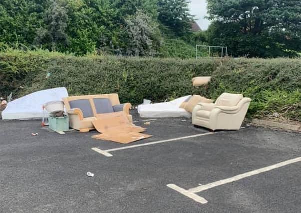 Bulky items were dumped in the Mill Road area of Newtownabbey. Pic Cllr Taylor McGrann.