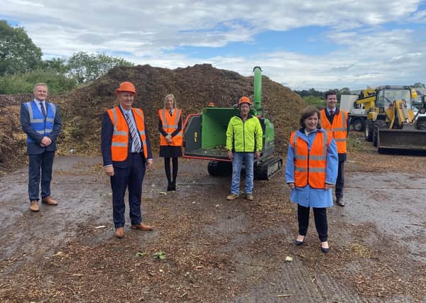 DUP MP Carla Lockhart welcomed DAERA Minister Edwin Poots MLA to Abraham Tree Maintenance in Waringstown on a visit to promote the funding provided by his Department.