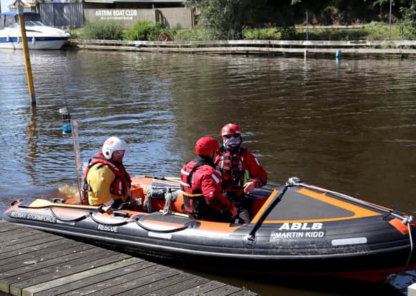 A search operation on the Six Mile Water at the Antrim Forum. Picture: Patsy O Brien/ McAuley Multimedia