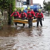 Storm Francis: Emergency services attend flooding in Bryansford Avenue, Newcastle. Photo by Kelvin Boyes / Press Eye.