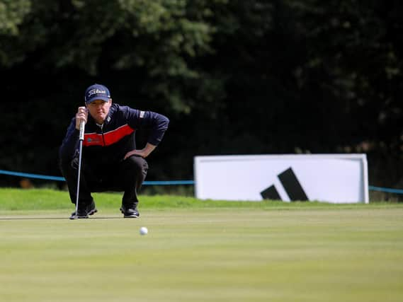 Northern Ireland Open Tournament Ambassador Michael Hoey competing at Galgorm Spa & Golf Resort, Ballymena, Northern Ireland (Photo: PressEye)