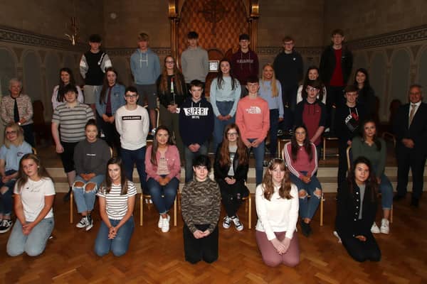 GCSE top achievers. Pic by McIlwaine Media.