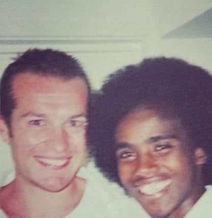 A photo shared by Sir Mo Farah showing himself and James McIroy in their younger days