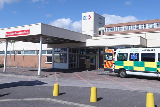 A view of an entrance to Craigavon Area Hospital in Co Armagh.