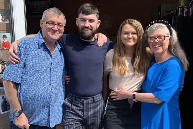 Martin McClatchey with his wife Ursula and children Daniel and Eve.