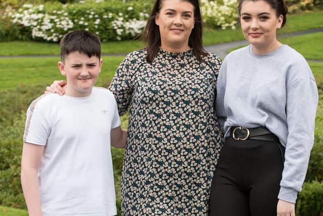 NWRC Access in Combined Studies graduate, Catherine Mellon, pictured with her son Califf and daughter Chloe.
