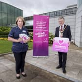 The Mayor of Causeway Coast and Glens Borough Council, Alderman Mark Fielding and Organ Donation Specialist Nurse, Mary McAfee, are calling on people to talk about organ donation with their family members during Organ Donation Week which begins on September 7