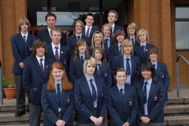 Larne Grammar School students who achieved 8A Grades or better in their GCSE exams. LT35-332-PR